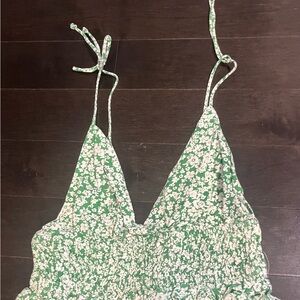 Sim & Sam Green Floral Dress